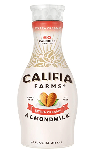 califia farms almond milk that is low in protein and phosphorus for CKD