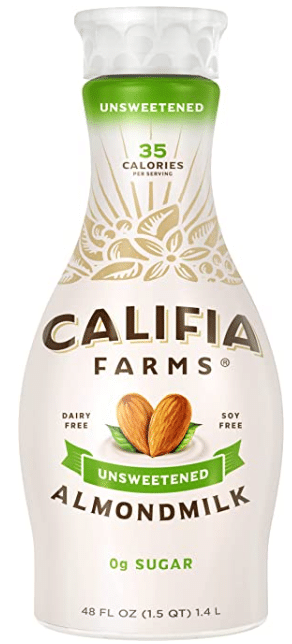 califia farms almond milk that is low in protein and phosphorus for CKD
