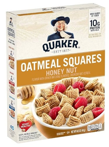 box of quaker oat squares 