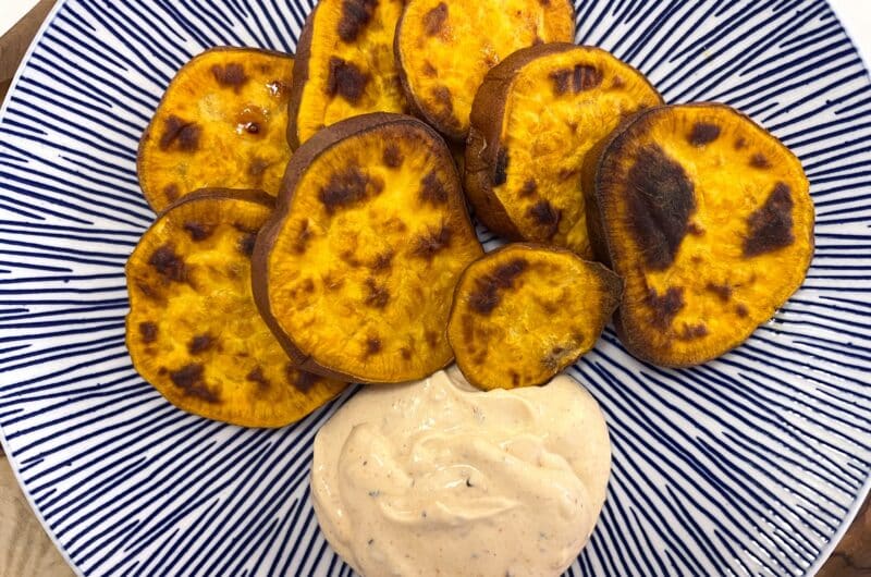 Roasted Sweet Potatoes with Spicy Mayo