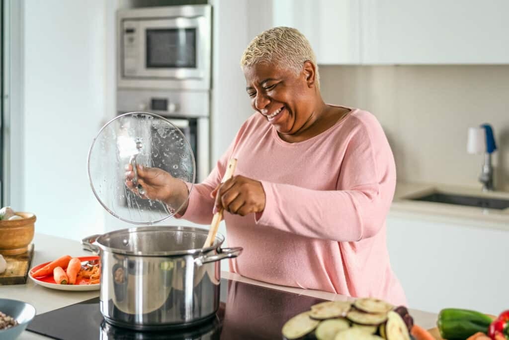 CKD patient cooking happy