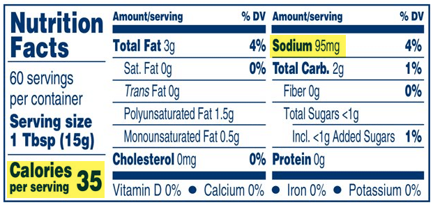 low fat mayo high sodium
