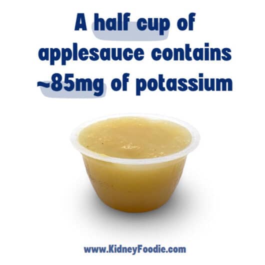 does applesauce have potassium