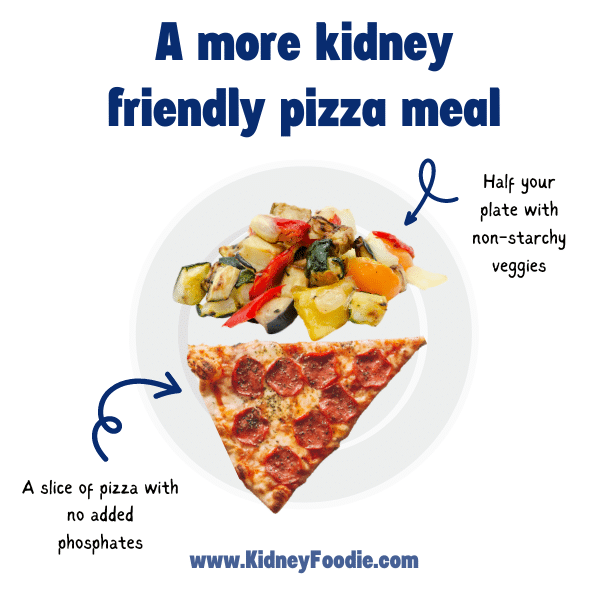 kidney friendly pizza meal half vegetables