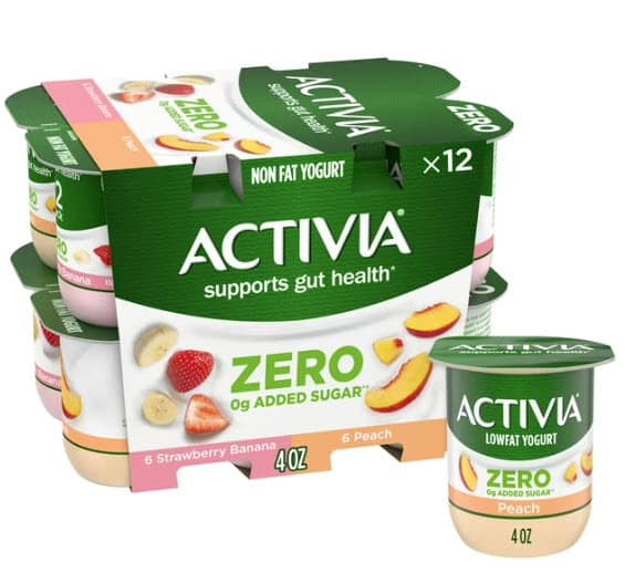 activia zero sugar kidney friendly yogurt