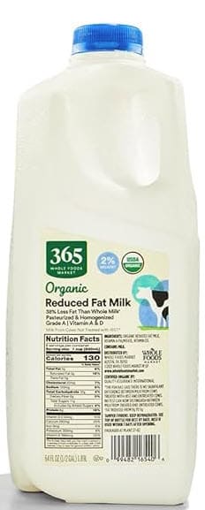 jug of cow's milk