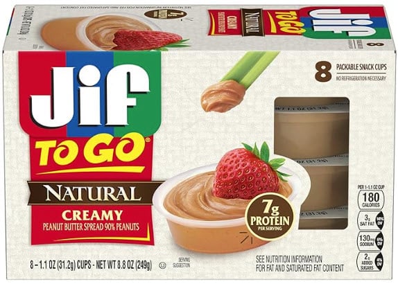 jif to go natural peanut butter cups