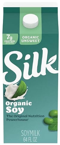 silk unsweetened low phosphorus soy milk