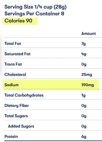 tillamook mozzarella nutrition tillamook mozzarella nutrition showing more sodium than calories making it a high sodium food for people with kidney disease