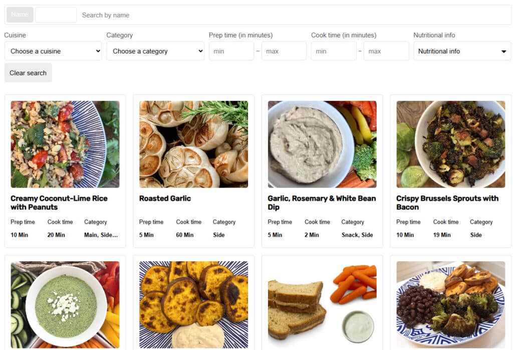 kidney friendly recipe library index preview